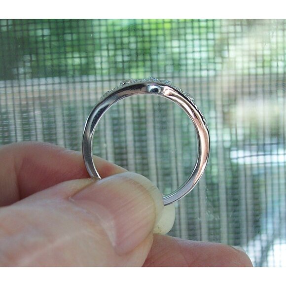 925 STERLING SILVER Princess Crown Cubic Zirconia Ring - Picture 5 of 14